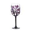 Wine Glasses Four Seasons Tree Glass Hand Painted Goblets Unique High Legged Cup Drop