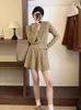 Casual Dresses Dress Red Knitted Women's Autumn Winter Short Skirt Pullover Sweater Suit V-neck Single-Breasted Two-Piece Set Spring And