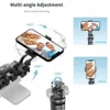 Selfie Monopods 2055 mm Mini Selfie Stick-statief met draadloze afstandsbediening Verwijderbaar invullicht Uitschuifbaar statief met 1/4 schroef voor telefooncamera Live 24329