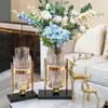 Vases Light Luxury Crystal Glass Vase Decoration Modern Living Room Flower Arrangement Hallway TV Cabinet Dining Table Decorations