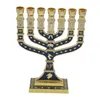 Candle Holders Menorah Candelabrum Candles Stand Classic Table Centerpiece 7 Branch Hanukkah Metal For Wedding Party Banquet Home Decor