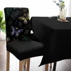 كرسي أغطية الفراشة بألوان مائية الغطاء خمر مجموعة المطبخ تمدد دنة المقعد Slipcover ديكور المنزل غرفة الطعام