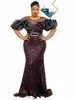 elegante abito da sera LG 2024 festa di nozze abito da sirena di lusso Sud Africa abiti da donna manica con volant paillettes Dr q8Ix #