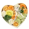 Dekorativa blommor Mors dag Diy Soap Flower Gift Rose Box Bouquet Wedding Home Festival Non Fading For Party 2024