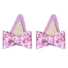 Hair Accessories 2Pcs Dog Ears Bow Clips Toddler Kids Cute Glitter Hairpins Children Costume Girls Bows Hairpin Halloween Party