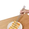 Chopsticks 1-10 st förlängda rostfritt stål Återanvändbara japanska sushi Sticks Korean Pot Noodles Stekning av bordsartiklar Kinesiska