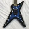 Electric Guitar 6-string Deep Blue Dimebg Ebony Fingerboard Support Costomization Freeshippings