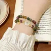 Strand Confidence Enhancing Bracelet Colorful Vintage Tourmaline For Women Exquisite Luxury Double-layered Design To A