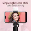 Selfie Monopods Portable Wireless Selfie Stick Tripod Stand with Light Bluetooth Remote Extendable Tripod for Mobile Phone Tiktok Live Streaming 24329