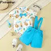 Laundry Bags Prowow Baby Clothes Boys Black Dot Shirts Romper Blue Suspender Pants My First Easter Outfit Sets For