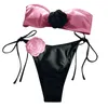 Damen-Bademode, Damen-Bikini-Set, Schnürung, rückenfrei, zweiteilig, Strandkleidung, sexy Bademode, Tankinis, Badeanzug, Frau 2024