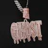 Ontdek hiphop-sieraden met 14kt roségouden Moissanite diamanten ketting met hanger versierd met GRA-gecertificeerd en VVS-duidelijkheid