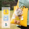 Cat Carriers 2024 Cute Canvas Out Bag Can Outcrop Bee Shape Shoulder Small Dog Tote Pet Ready To Touch Supplies