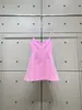 Womens Dress pink fish shaped diamond slip mini skirt