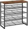 Kök Storage Shoe Rack 5 Tier Organizer Justerbara hyllor Flat eller Lutted har 16-20 par stabila och hållbara för entré