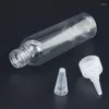 Vorratsflaschen 50 Stück leere Kunststoff-PET 10/20/30/50/100 ml nachfüllbare Tinte mit Schraubdeckel Mini-Flüssigkeitsöl-Kleberbehälter Iquid