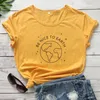 Damen-T-Shirts „Be Nice To Earth“-T-Shirt, ästhetisches, von der Natur inspiriertes veganes Oberteil, T-Shirts, niedliches Grafik-T-Shirt „Save The Planet Environment“.