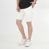 Summer Thin Youth Elastic Colored White Blue Black Leather Pants, Men's Shorts, Capris