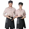 Western Restaurant Kellner Uniform Lg Sleeve Hotel Food Service Küche Waitr Restaurant Uniformen Catering Koch Kleidung j7ZQ #