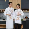 Butterfly Tangential Belt Apr Chef Uniform Autumn and Winter Clothing Western Restaurant Hotel Chef Uniform Clothing Restauran 63HV#