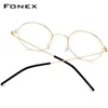FONEX Vidasız Gözlük Reçetesi gözlükler Çerçeve Kadınlar Miyopya Optik Danimarka Kore Gözlükleri Erkekler 98607 240322