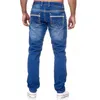 nuovi jeans da uomo dritti classici jeans blu e neri primavera ed estate pantaloni larghi da uomo in denim a gamba larga larghi da uomo U1Lt #