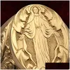 Band Rings Christian 2021 Fashion Virgin Mary Relius Ring For Men Women Boutique Jewelry US Storlek 6-13 Drop Delivery DHZW2