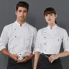 Uniforme de chef à manches réglables, manches Lg, vêtements d'automne et d'hiver, hôtel, restauration, pâtisserie, cantine, arrière-cuisine, vêtements de travail V6ps #