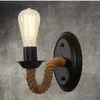 Wall Lamp Rope Retro American Country Light Sconce Beside Lighting Stairs Vanity Indoor Lamps Living Room Loft