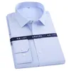 Męskie klasyczne koszulę w paski w paski z długim rękawem Non Iron Regularny biznesowy biznes społecznościowy Łatwa pielęgnacja luksusowa bawełniana koszule 240328