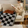 Brand Plaid Blanket Blend Crochet Checkerboard Sofa Cover Soft Wool Portable Warm Scarf Shawl Knitted Nordic Throw 240325