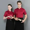 Hotel Küche Overalls Sommer Atmungsaktive Männer Restaurant Chef Uniform Konditorei Kochen Arbeit Tragen Bäckerei Kellner Uniform L4kY #