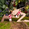 Familie Puppy Houten Hond Ambachtelijk Beeldje Desktop Tafelornament Carving Creatief Thuiskantoor Decoratie Huisdier Sculptuur Kerstcadeau 240325