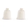 Garrafas de armazenamento 12pcs pequenos sacos de cordão de algodão reutilizáveis pano de musselina presente doces favor saco de jóias bolsas para casamento diy artesanato sabonetes