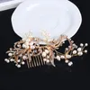 Bridal Wedding Crystal Bride Hair Acturations Pearl fr Bandband Handmade Hairband Perles Decorati Hair Peigt Femel K4CW #