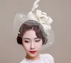 bridal Net Birdcage Face Veils Wedding Party Feather Vintage Bridal Fascinators Hair Accories Brides Blusher Vieil Headpiece b5FP#