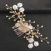 FR Vintage Hair Combs Rhineste Pearls Headpied Head Jewelry Party Party Gift Hair Accorors Clips Sticks E244#