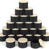 Bouteilles de rangement 24pcs Jar en métal noir mat