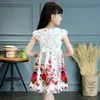 Robe à fleurs fille été 2024 fête d'anniversaire sans manches Aline princesse taille serrée enfants vêtements filles 2 à 12 fermeture éclair mignon 240326