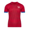 2024 2025 Serbia Euro Soccer Jerseys Souvenir 24 25 Hemröd bort Vit fotbollsskjorta män barn kit sport utomhus