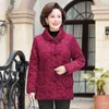 Casual Plus Veet Engrossar Casaco Mulheres Meia Idade Mãe Jaqueta de Inverno Cott Acolchoado Avó Parkas plus size roupas femininas 33t3 #