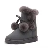 Boots Comemore Snow Boots Women's Plus Furry 2022 Winter New Platform Boot Lace Up Student Cute Women Ankle Booties Black Pink Shoe 41