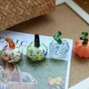 Decoratieve Beeldjes Mini Pompoen Model Leuke Kleurrijke Glas Ambachtelijke Standbeeld Ornamenten Accessoires Desktop Decoratie