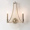 Wall Lamps Antique Crystal Retro Sconces French Light Luxury Nordic Bedside In Bedroom Vintage Sconce