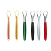 2024 1PC Useful Tongue Scraper Stainless Steel Oral Tongue Cleaner Medical Mouth Brush Reusable Fresh Breath Maker