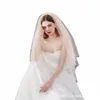 classic Champagne Short Bridal Veil Stus Tour Photo Simple Two-layer Insert Comb Shoulder Length Veil Wedding Accories y3JZ#