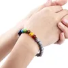 Pulseras de cuentas de hilo para mujeres y hombres, pulsera de Buda con piedra semipreciosa Druzy recubierta de titanio, equilibrio de chakras