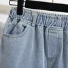 Plus Größe 3XL 4XL 5XL Denim Shorts Für Frauen Hohe Taille Fi 2023 Sommer Tasse Jean Hosen Weibliche Spülen Straße kleidung k14f #