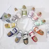 Toile bébé enfants chaussures en cours d'exécution vert noir rouge couleur infantile garçons filles baskets enfants chaussures protection des pieds imperméables chaussures décontractées q2XD #