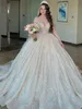 flavinke Gorgeous Lvory Sweetheart Ball Gown Sequin Wedding Dres 2024 Tulle Lg Sleeves Sweep Train Bridal vestidos de novia 07zT#